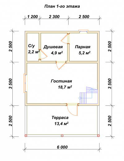 План первого этажа проекта ПБ-12