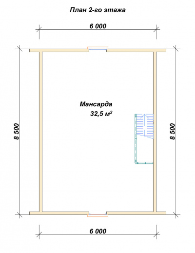 План второго этажа проекта ПБ-12