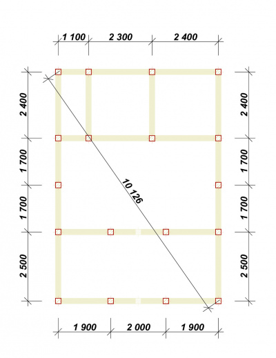 3D План второго этажа проекта ПБ-12