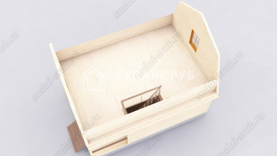 3D План второго этажа проекта ПБ-12