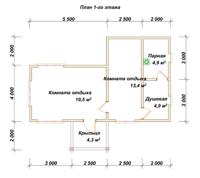 План первого этажа проекта ПБ-6