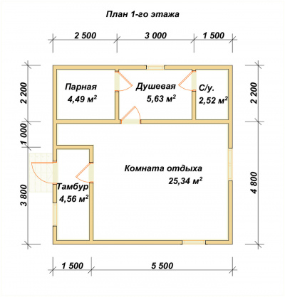 План первого этажа проекта ПБ-13