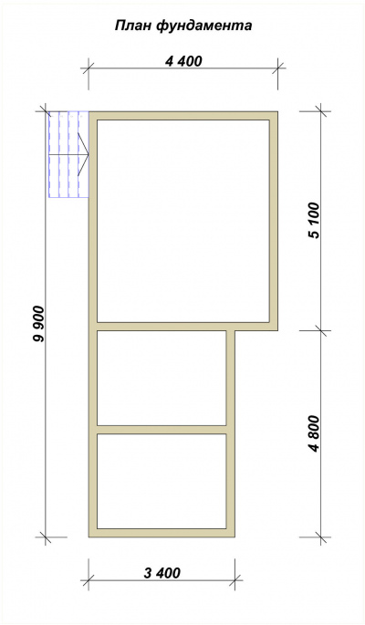 3D План второго этажа проекта ПБ-11