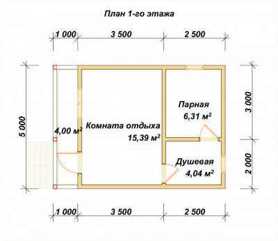 План первого этажа проекта ПБ-5