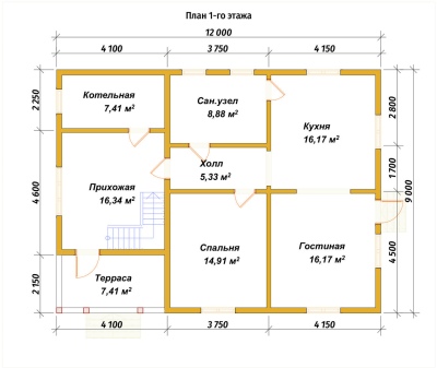 План первого этажа проекта 