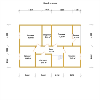 План второго этажа проекта 