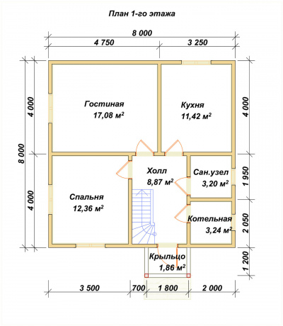 План первого этажа проекта 
