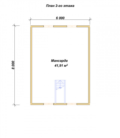 План второго этажа проекта 