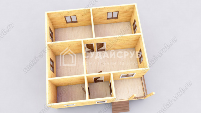 3D План первого этажа проекта