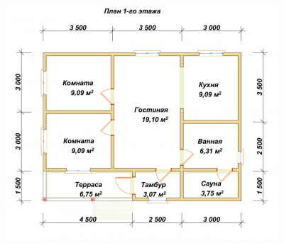 План первого этажа проекта 