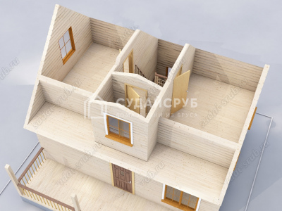 3D План второго этажа проекта 