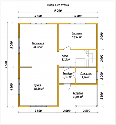 План первого этажа проекта 