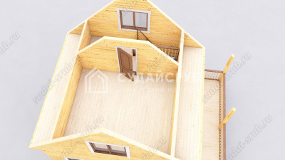 3D План второго этажа проекта 