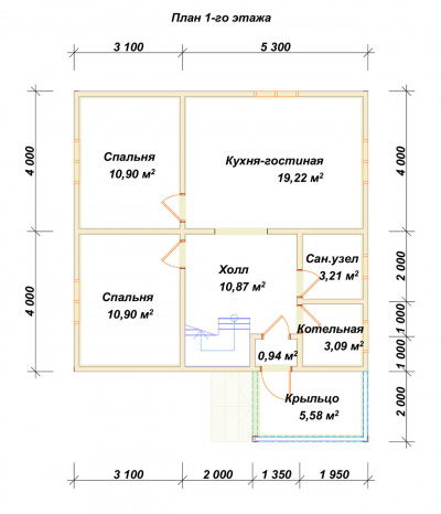 План первого этажа проекта 