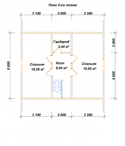 План второго этажа проекта 