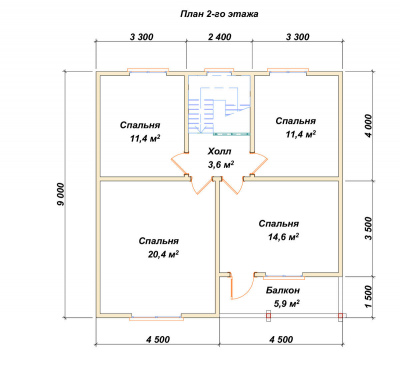 План второго этажа проекта 