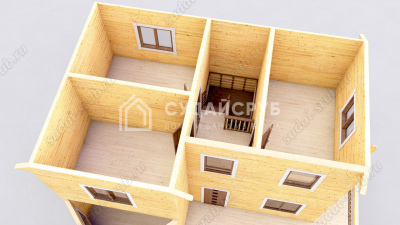 3D План второго этажа проекта