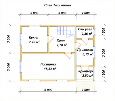 План первого этажа проекта 