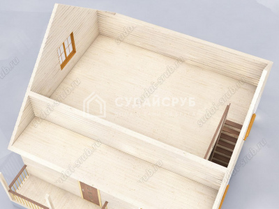 3D План второго этажа проекта