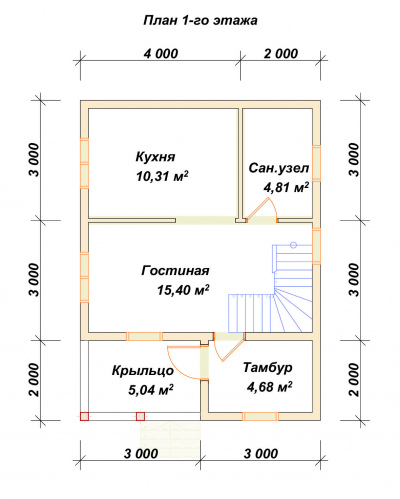 План первого этажа проекта