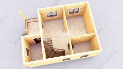 3D План первого этажа проекта