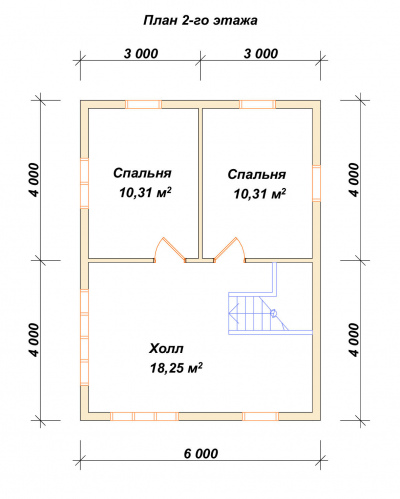 План второго этажа проекта