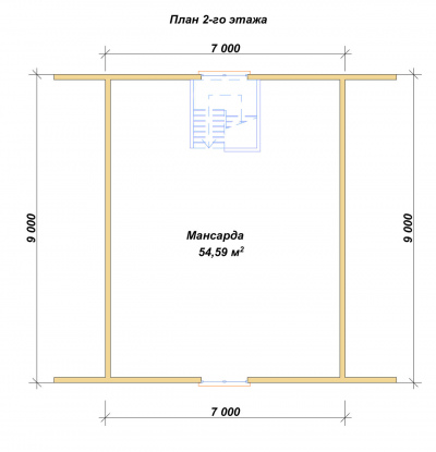 План второго этажа проекта