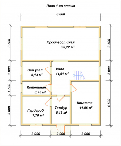 План первого этажа проекта 