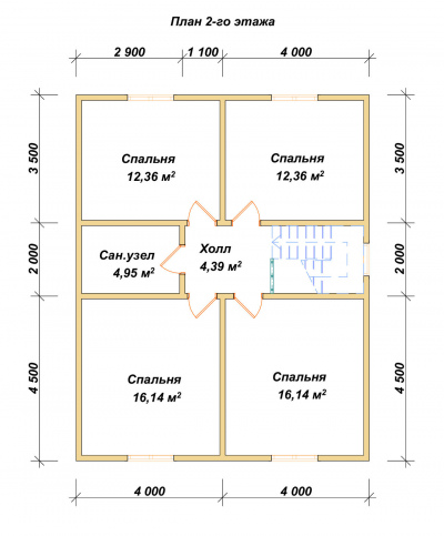 План второго этажа проекта 