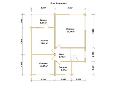 План второго этажа проекта 