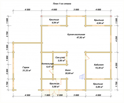 План первого этажа проекта 