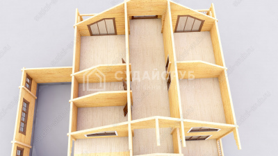 3D План второго этажа проекта 