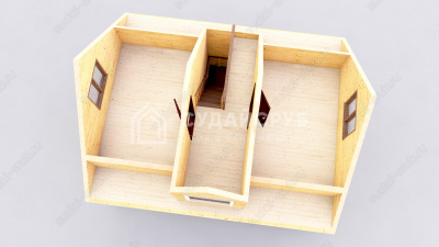 3D План второго этажа проекта 