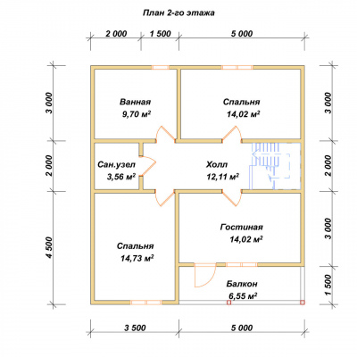 План второго этажа проекта