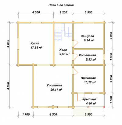 План первого этажа проекта