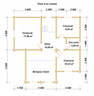 План второго этажа проекта