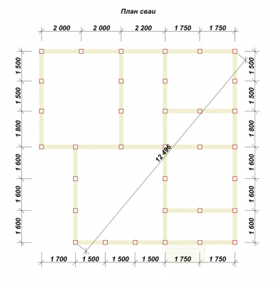 3D План второго этажа проекта