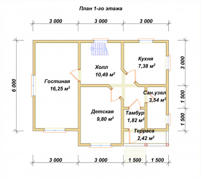 План первого этажа проекта 