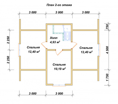 План второго этажа проекта 