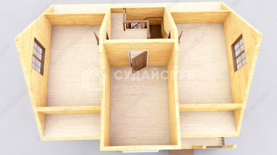 3D План второго этажа проекта 