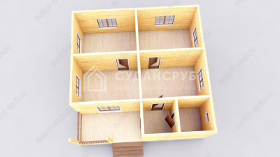 3D План первого этажа проекта