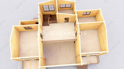 3D План второго этажа проекта