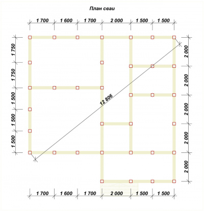 3D План второго этажа проекта
