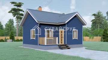 Проект деревянной бани из бруса 7х7