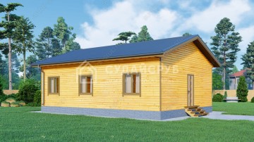 Проект загородного дома из бруса 8х11 Проект загородного дома из бруса 8х11