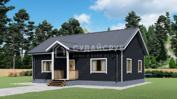 Проект частного дома из бруса 8х12 м Проект частного дома из бруса 8х12 м