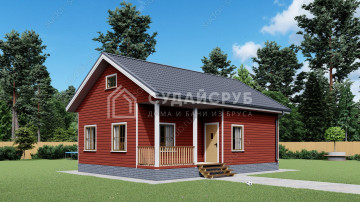 Проект загородного дома из бруса 8х10 Проект загородного дома из бруса 8х10