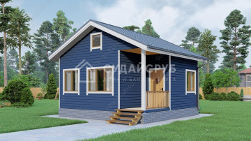 Проект одноэтажного дома из бруса 6х6 м Проект одноэтажного дома из бруса 6х6 м