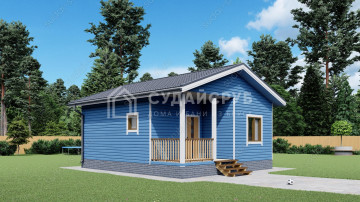 Проект загородного дома из бруса 7х8 м Проект загородного дома из бруса 7х8 м