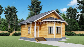 Проект одноэтажного дома из бруса 8х9 Проект одноэтажного дома из бруса 8х9
